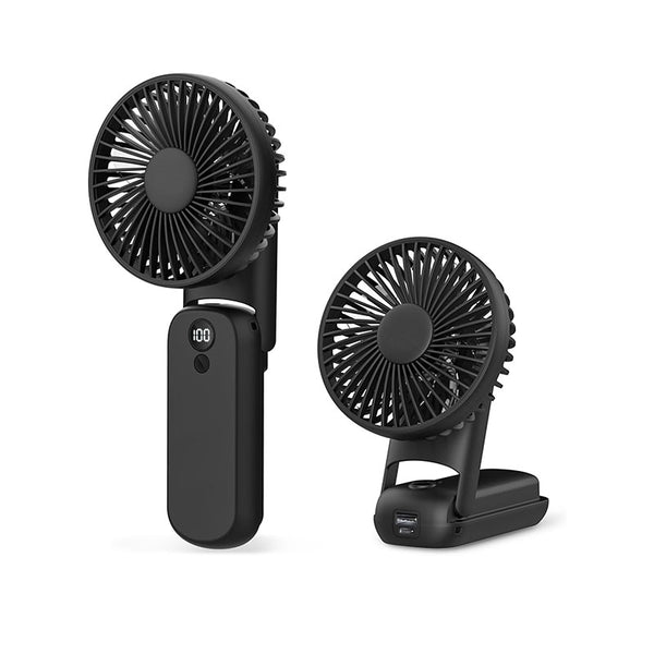 Mini Portable Fan Handheld Rechargeable 10000mah,5-Speed foldable,30hrs Working