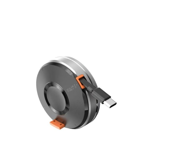 2-in-1 Magnetic Desktop Wireless Charging Retractable Charging Cable